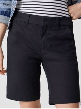 J. Crew Black Women's 9” Chino Bermuda Shorts Size 6